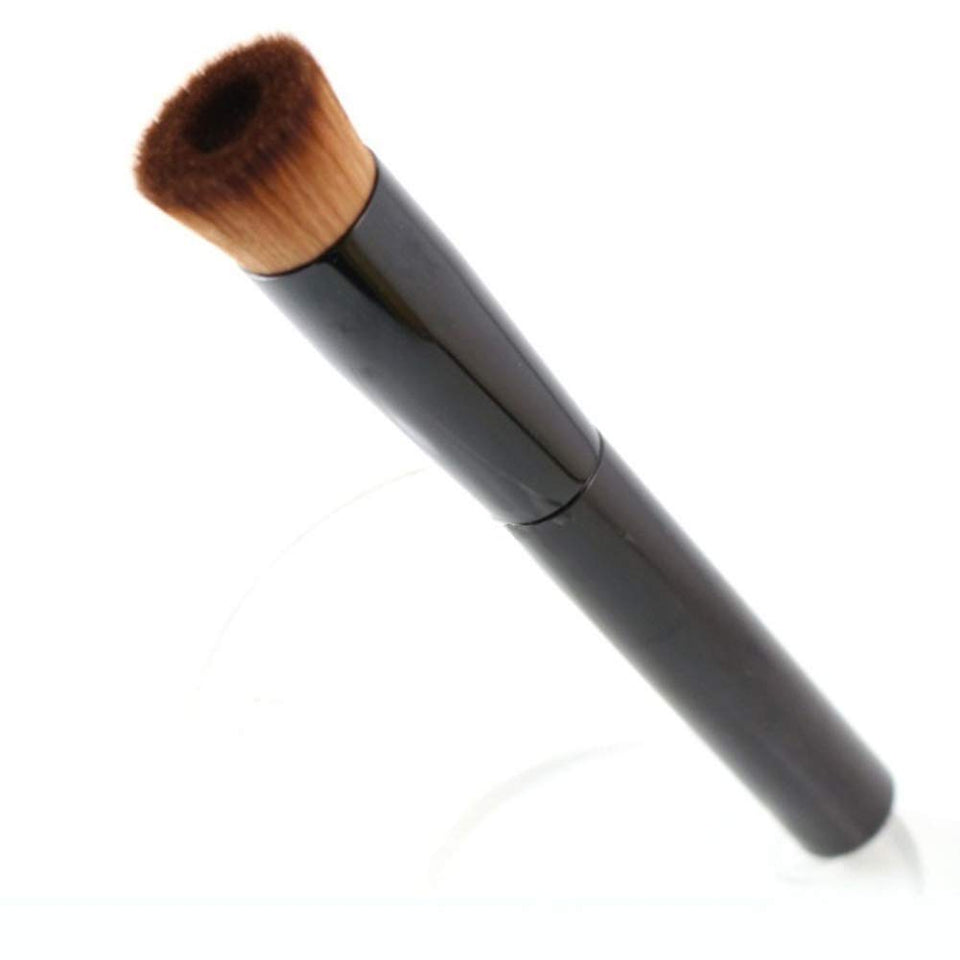 blackbirdlee Brocha De Base Premium, Brocha De Base Plana Profesional para Mujeres, Herramienta Cosmética Antideslizante para La Cara, Brocha De Maquillaje para Líquido, Crema Y Polvo