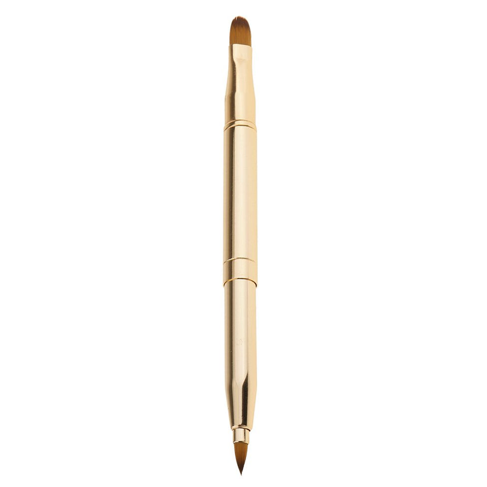 MagiDeal Cepillo de Labio Retráctil de Doble Cabeza Cosméticos Sombra de Maquillaje Color Oro