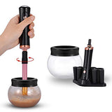 ADDSMILE Limpiador Y Secador Eléctrico Para Brochas De Maquillaje de 360 Grados de Rotación con 8 Cuellos Eléctrico Automático Máquina para la Mayoría de Brochas Cosméticos