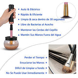 ADDSMILE Limpiador Y Secador Eléctrico Para Brochas De Maquillaje de 360 Grados de Rotación con 8 Cuellos Eléctrico Automático Máquina para la Mayoría de Brochas Cosméticos