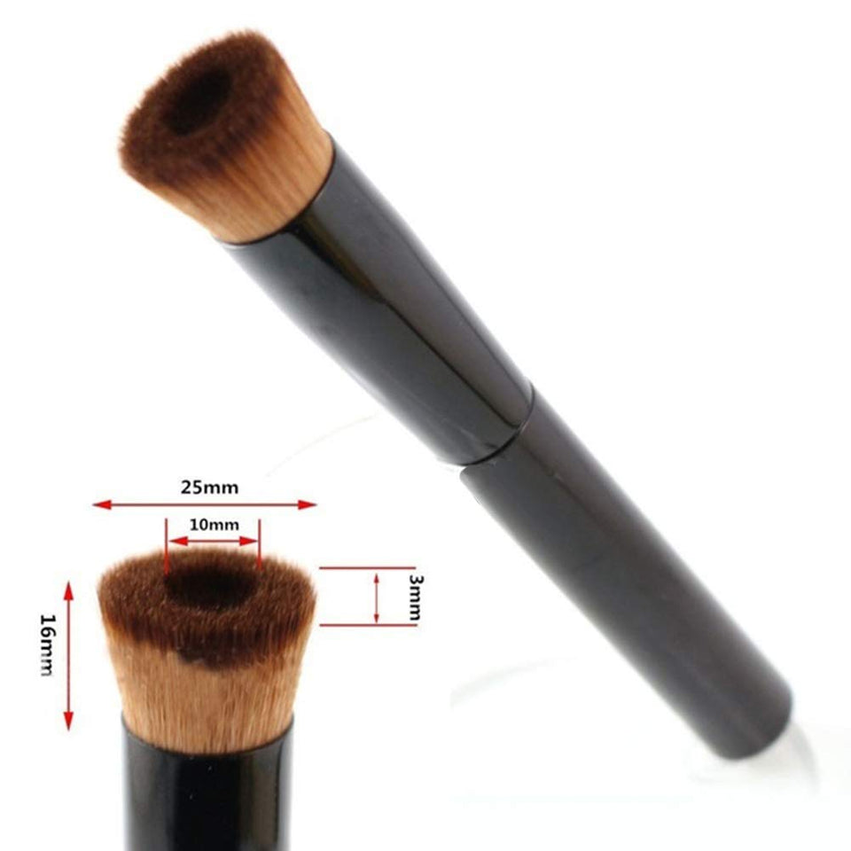blackbirdlee Brocha De Base Premium, Brocha De Base Plana Profesional para Mujeres, Herramienta Cosmética Antideslizante para La Cara, Brocha De Maquillaje para Líquido, Crema Y Polvo