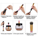ADDSMILE Limpiador Y Secador Eléctrico Para Brochas De Maquillaje de 360 Grados de Rotación con 8 Cuellos Eléctrico Automático Máquina para la Mayoría de Brochas Cosméticos