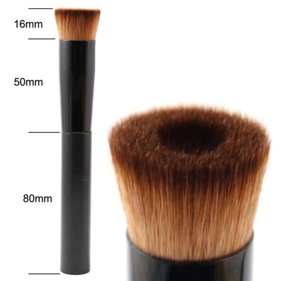 blackbirdlee Brocha De Base Premium, Brocha De Base Plana Profesional para Mujeres, Herramienta Cosmética Antideslizante para La Cara, Brocha De Maquillaje para Líquido, Crema Y Polvo
