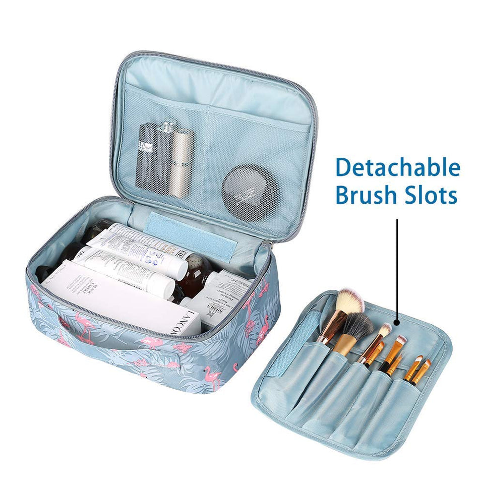 JSBelle Organizador de bolsas de cosméticos de viaje portátil, bolsas de aseo para mujeres (Azul)