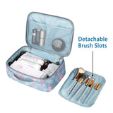 JSBelle Organizador de bolsas de cosméticos de viaje portátil, bolsas de aseo para mujeres (Azul)
