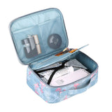 JSBelle Organizador de bolsas de cosméticos de viaje portátil, bolsas de aseo para mujeres (Azul)
