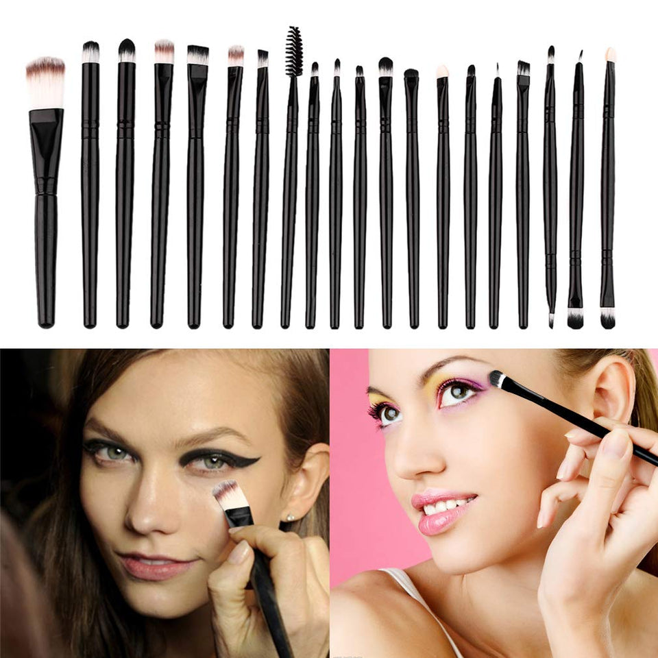 FairytaleMM Nuevo 20 unids Profesional Maquillaje Belleza Cosmética Blush Black Brushes Kits Foundation, Powder Make up Brush Envío Gratis