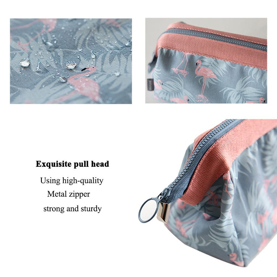 JSBelle Bolsas de cosméticos organizador, Organizador de pinceles de maquillaje portátil (Azul claro)