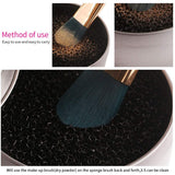 Dewin Pincel Limpiador de Maquillaje - Herramienta de Limpieza de Pinceles de Maquillaje, Limpiador de esponjas cosmético para Quitar el Color del Polvo, Limpiador de esponjas, Caja Limpia