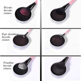 Dewin Pincel Limpiador de Maquillaje - Herramienta de Limpieza de Pinceles de Maquillaje, Limpiador de esponjas cosmético para Quitar el Color del Polvo, Limpiador de esponjas, Caja Limpia