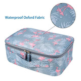 JSBelle Organizador de bolsas de cosméticos de viaje portátil, bolsas de aseo para mujeres (Azul)