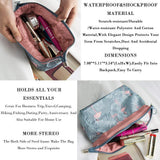 JSBelle Bolsas de cosméticos organizador, Organizador de pinceles de maquillaje portátil (Azul claro)
