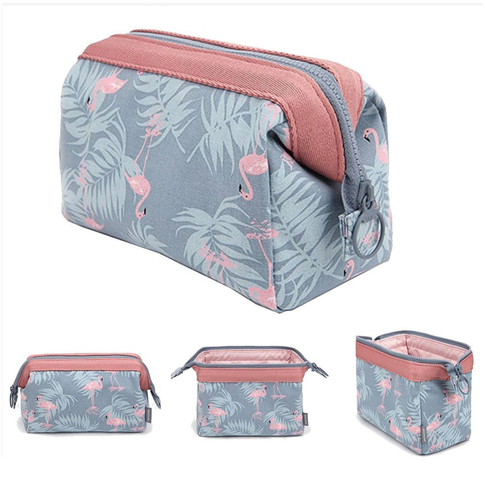 JSBelle Bolsas de cosméticos organizador, Organizador de pinceles de maquillaje portátil (Azul claro)