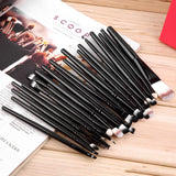 FairytaleMM Nuevo 20 unids Profesional Maquillaje Belleza Cosmética Blush Black Brushes Kits Foundation, Powder Make up Brush Envío Gratis