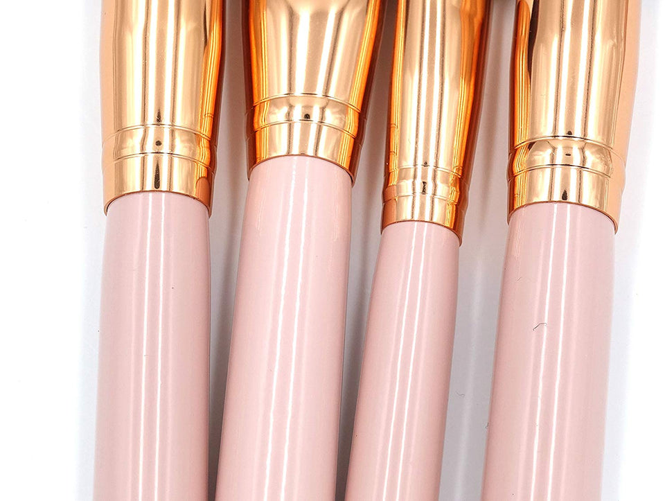 Maquillali 15 Piezas de Brochas con Bolsa Cosmética para Maquillaje (Rose-Golden)